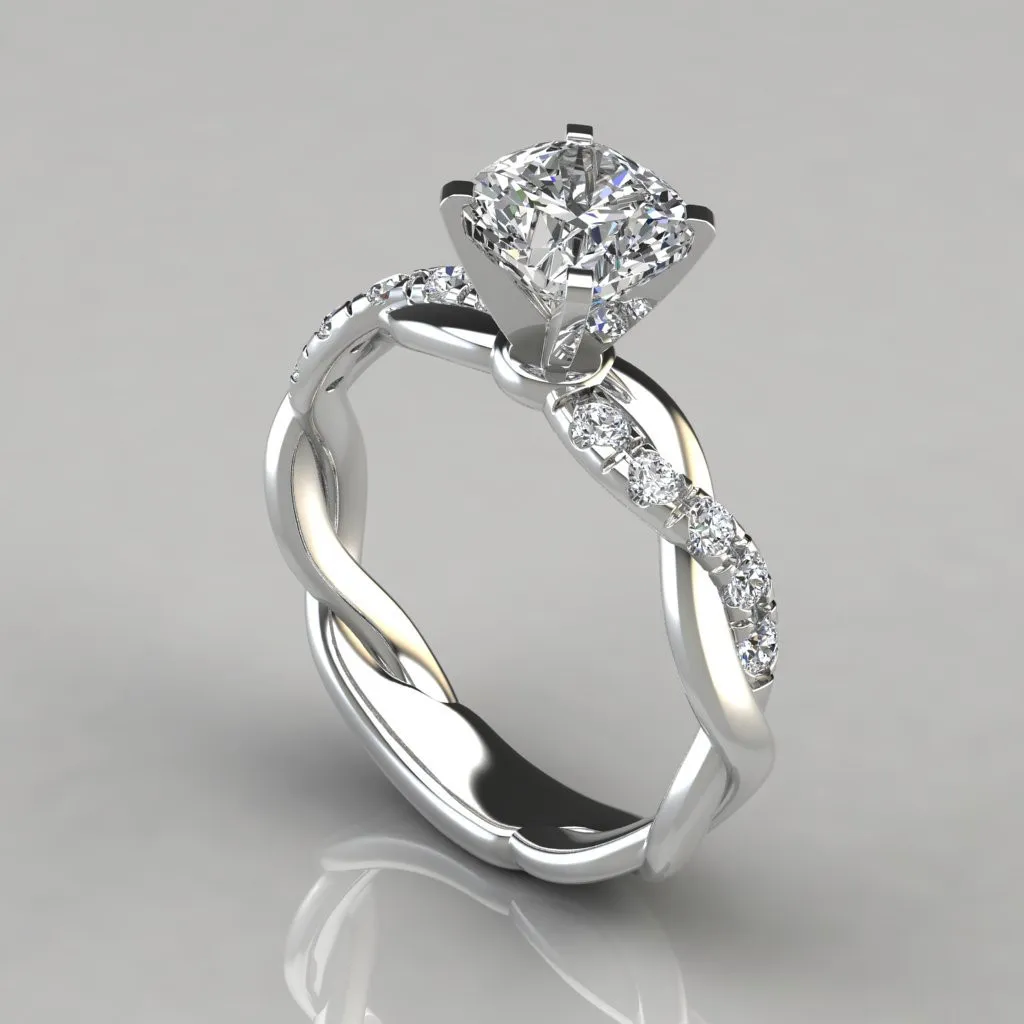 Diwenfu 14k Rose White 1 FL voor vrouwelijke zilver 925 edelsteen 14 k gouden sieraden diamanten ring doos