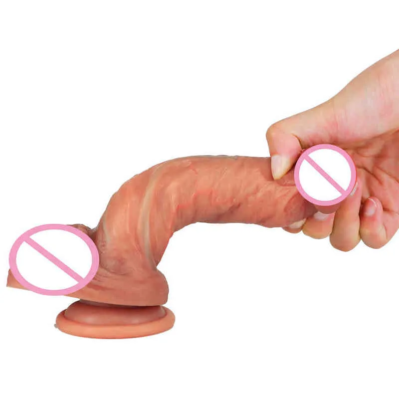 NXY Dildos 항문 장난감 Zhenyanggen No 3 액체 실리카 젤 메이크업 페니스 슈퍼 시뮬레이션 두꺼운 거짓 성인 섹스 제품 0225