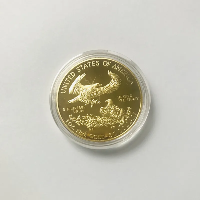 5 pezzi Non magnetico dom Eagle 2012 distintivo placcato oro 326 mm statua commemorativa della libertà da collezione decorazione monete6874292
