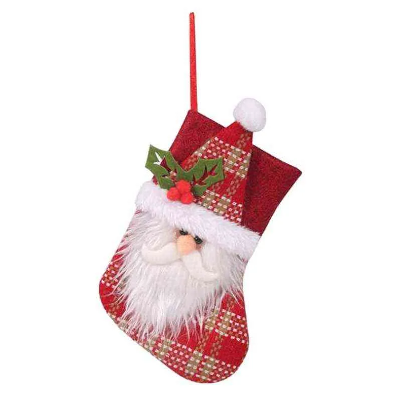 H056 Bas de noël 3d Gnome, bas suspendus, cadeau, sac à bonbons pour cheminée, ornement d'arbre, fête de vacances en famille
