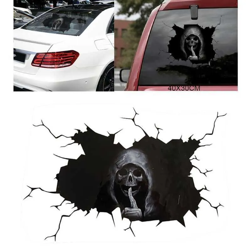 Adesivi modello horror di Halloween Design personalizzato Adesivi decorativi carrozzeria esterna finestrini auto adulti225Y