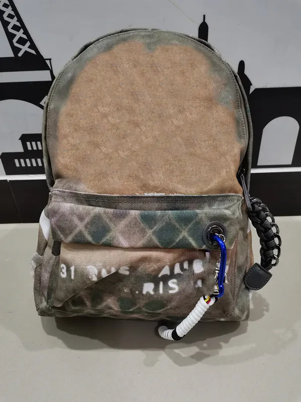 Klassieke graffiti -rugzakken Sport Leisure Men en Dames canvas camouflage bucket Bag grote capaciteit schooltas tassen rugzak handba187h