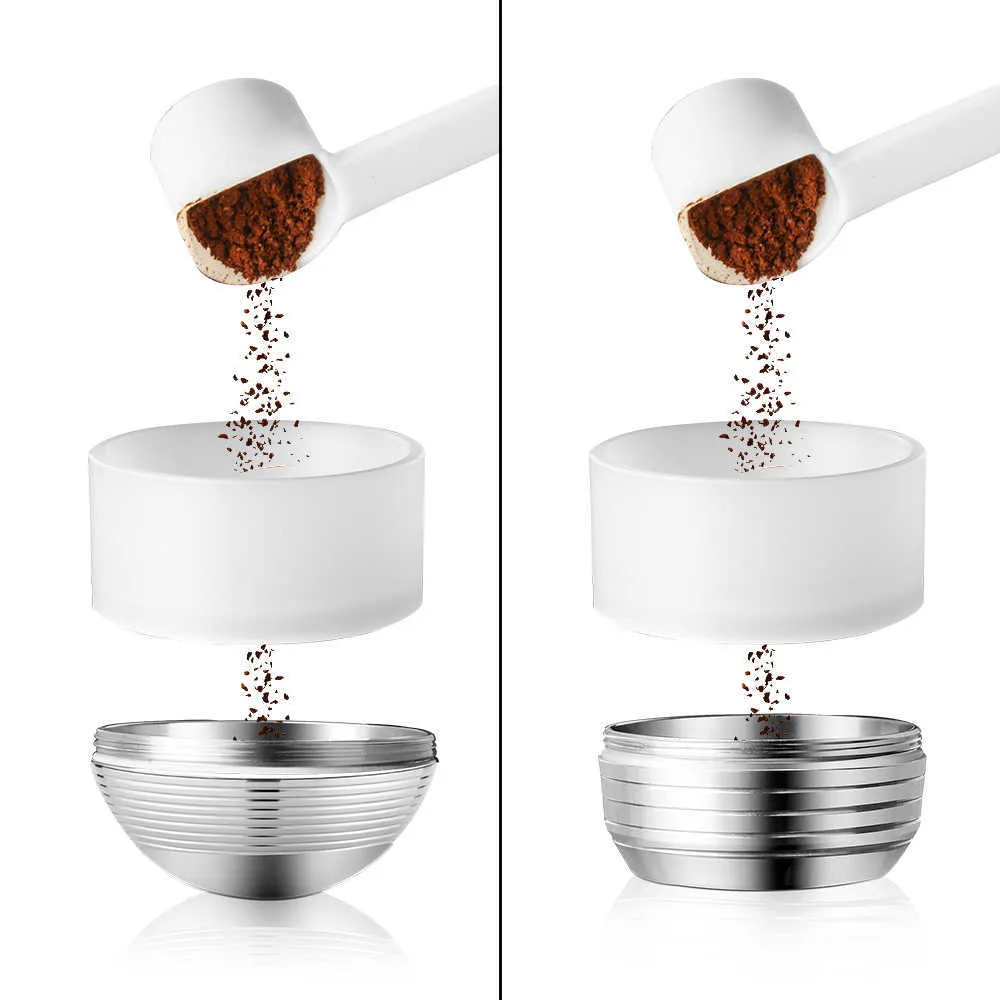 ICas – capsules de café réutilisables, dosette, pour Nespresso Vertuoline GCA1 ENV135, en acier inoxydable, filtres rechargeables, dosage 210712255y