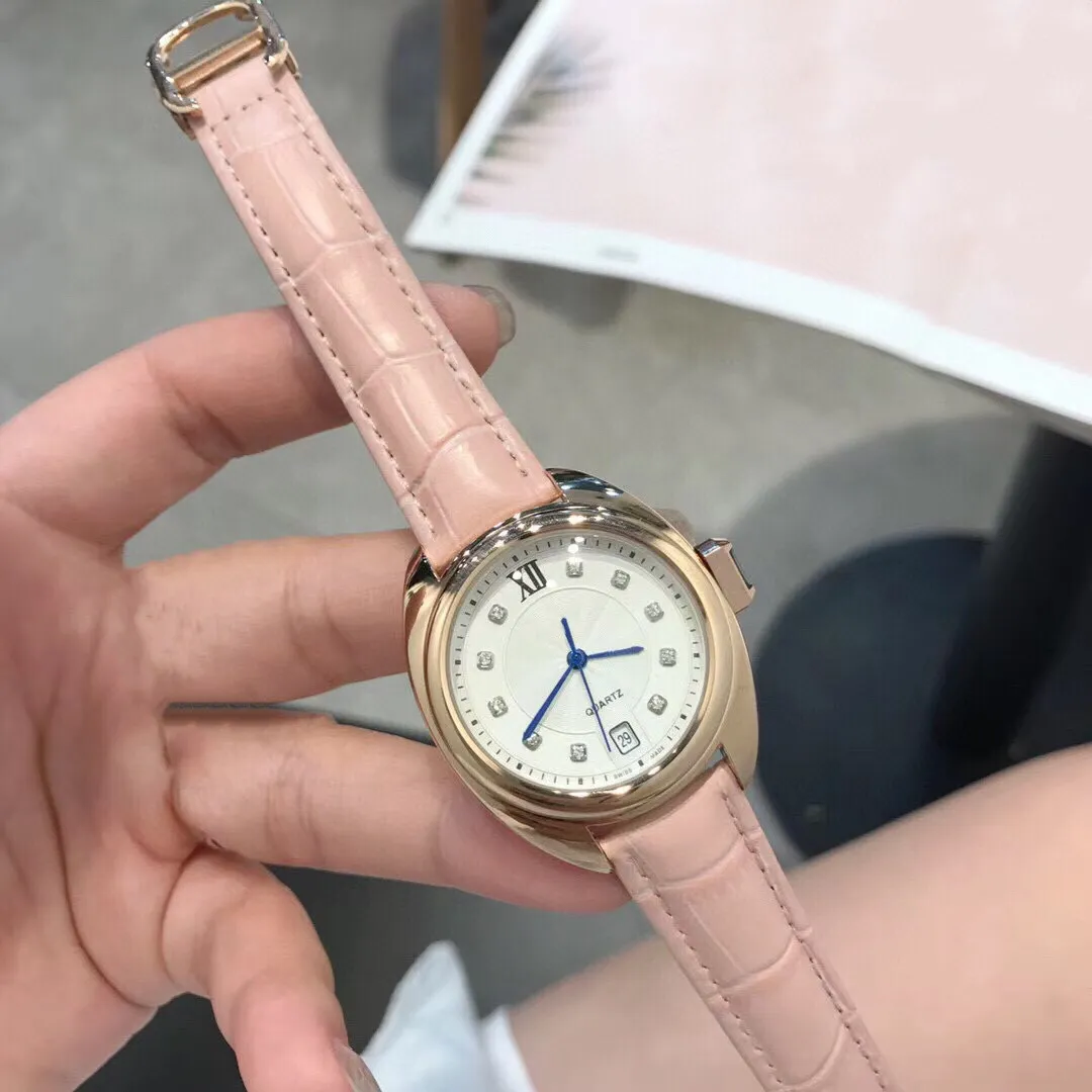 Berühmte Marke Zirkon Quarzuhr Klassische Frauen Edelstahl Diamant Uhr geometrische römische Zahl Armbanduhr 35mm