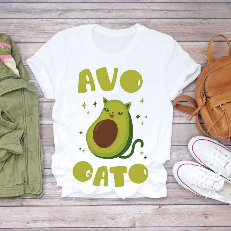 Mulheres 2020 Verão Abacaxi Aguarela Fruta Bonito dos Desenhos Animados T-Shirts Top Camiseta Senhoras Mulheres Gráfico Feminino T-shirt X0527