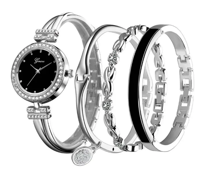 Selling Luxury Set Womens Watch Diamond Fashion Quartz Watches Ladies Wristwatches Bracelets2951