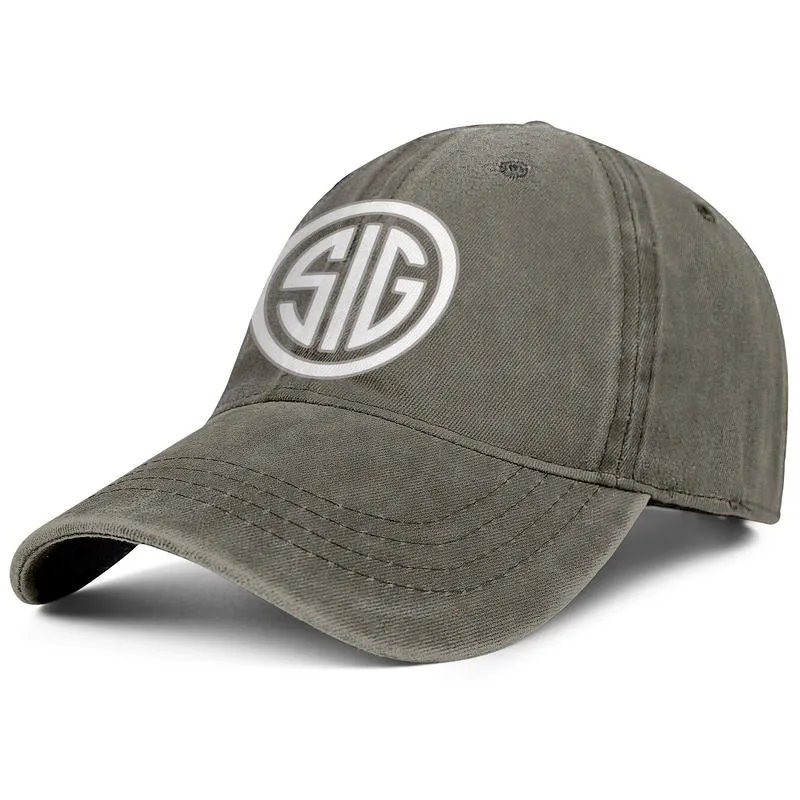Стильный знак Sig Sauer логотип унисекс джинсовая ткань бейсболка Blance Персонализированные шляпы логотип логотип Vintage American Sauer Black Camouflage O271W