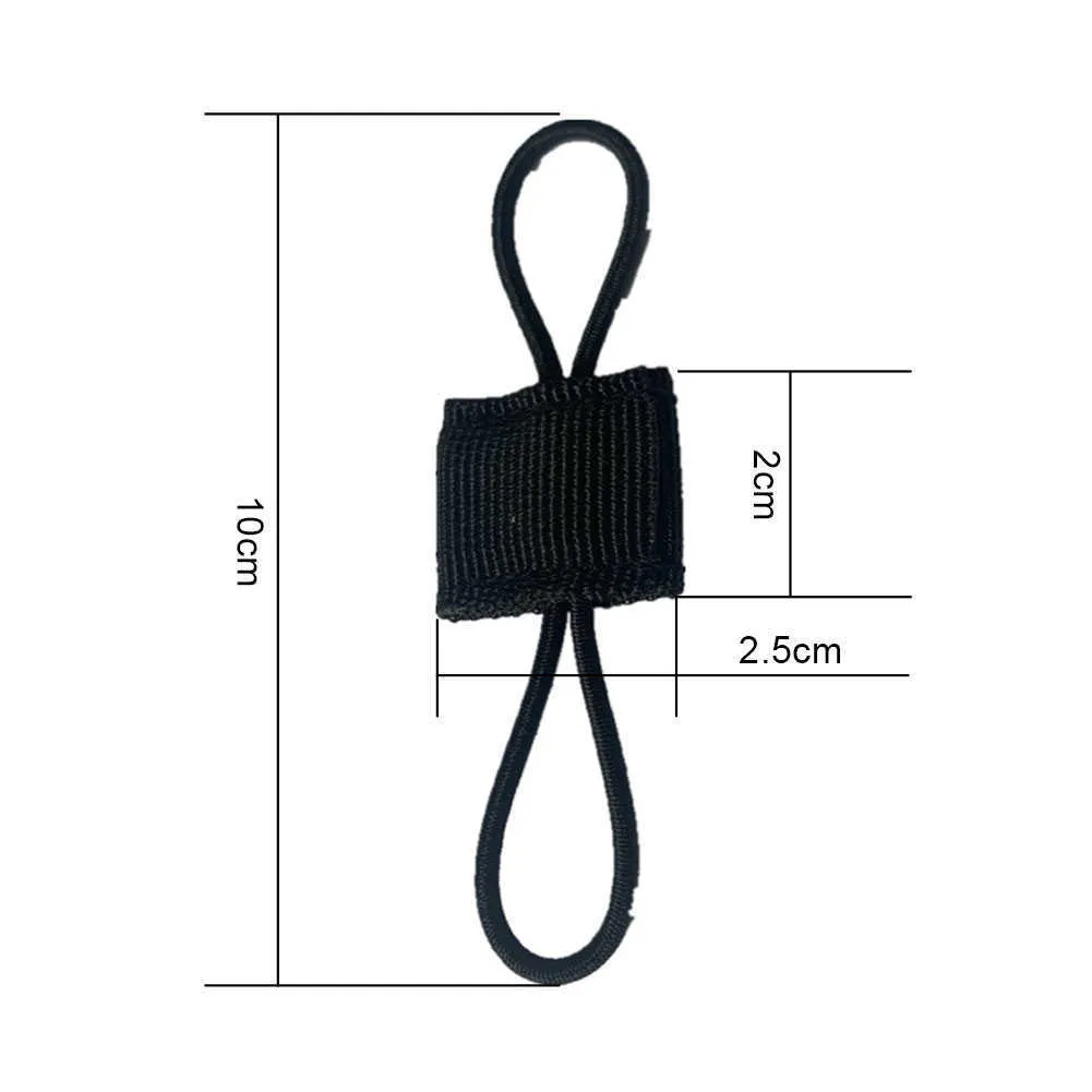 Tactical MOLLE Elastic Molle Ribbon Buckle Tactical Binding Retainer for Antenna Stick Pipe Elastic Rope Webbing Buckle