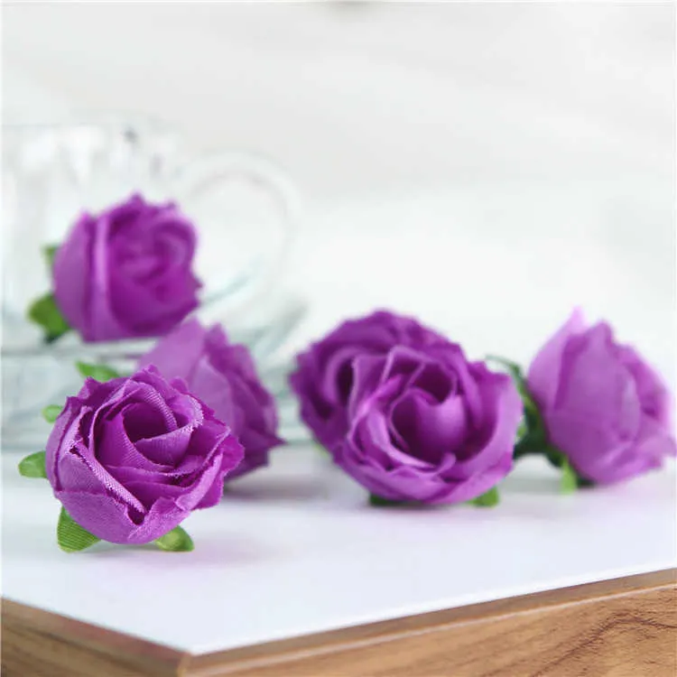 100 roses de rayonne 1.2 pouces têtes de fleurs et bourgeons 8 couleurs maison mariage décoration de la maison épingles à cheveux fleurs artificielles fête de mariage affichage fleurs