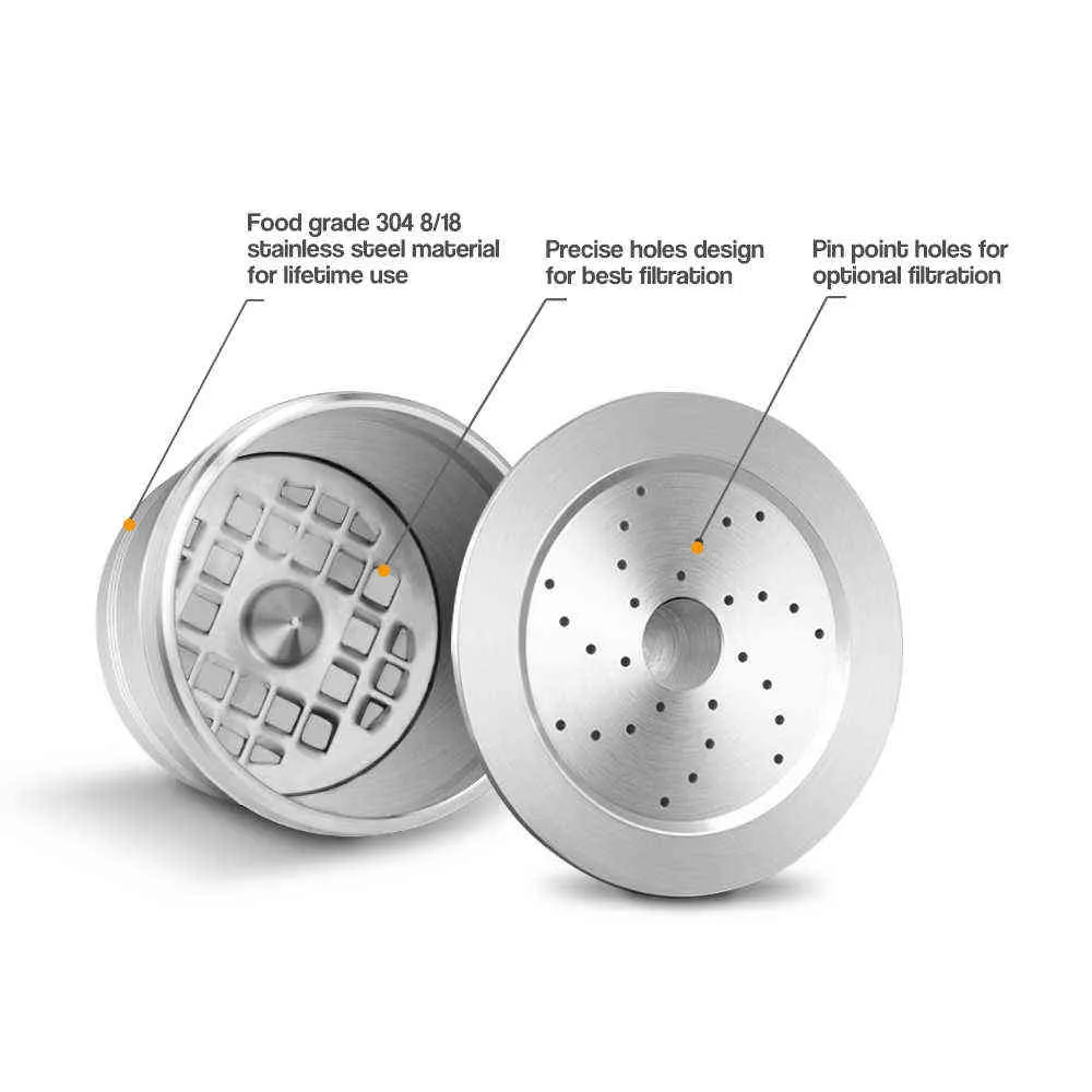 Kapsuła kawy wielokrotnego użytku do Kaffaliki Filtr Compact Refillable Stal Nierdzewna Kompatybilna Cafissimo K-Fee Mahcine 210607