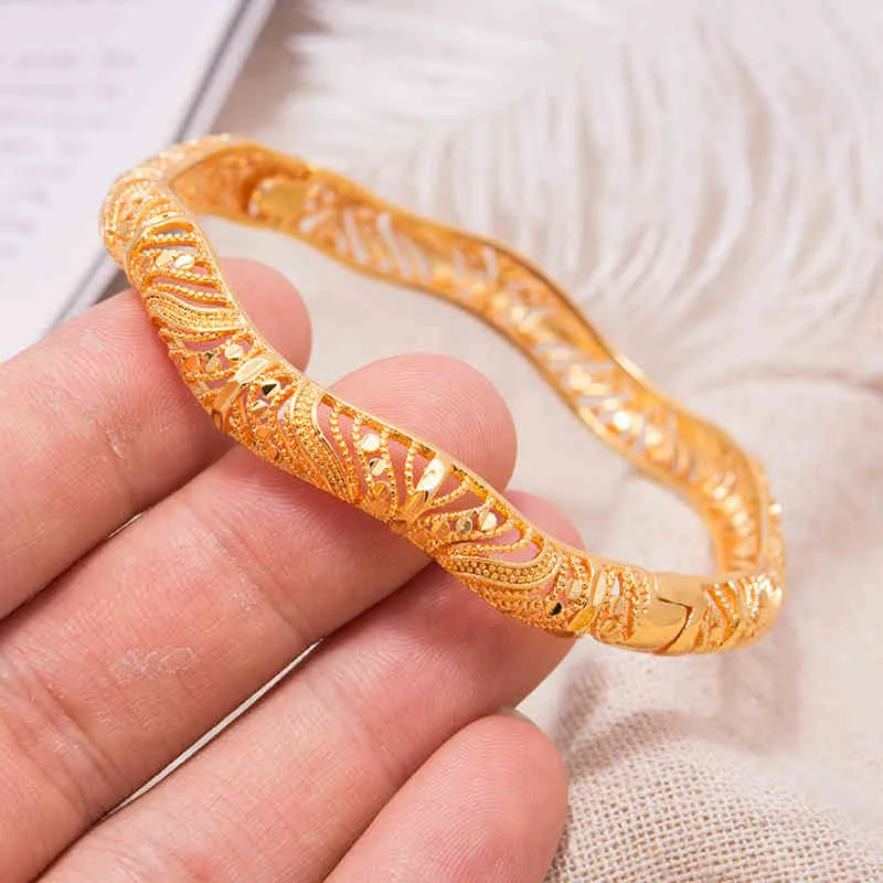 4 pçs dubai pulseiras áfrica pulseiras de ouro para mulheres homens cor de ouro pulseiras africano casamento noiva pulseiras jóias presente 2102627910