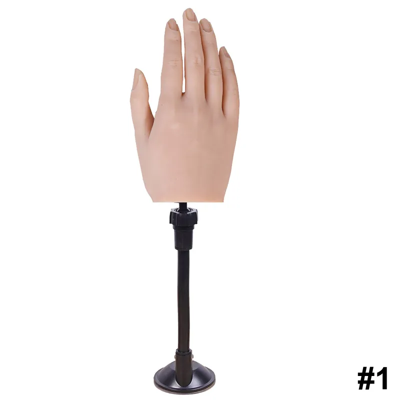 Modèle à main en silicone à haute simulation pour la pratique du nail art 3D Mannequin adulte avec affichage de réglage des doigts flexible avec Holdle2276448