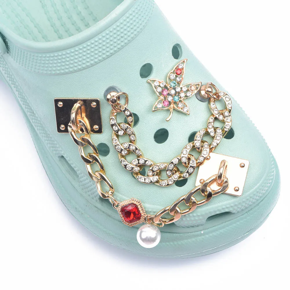 Schoenonderdelen Accessoires Dijes Merk Schoenen en Hoeden Design Diamond Jibz Kindergeschenken Metalen Sieraden Gratis levering J0520