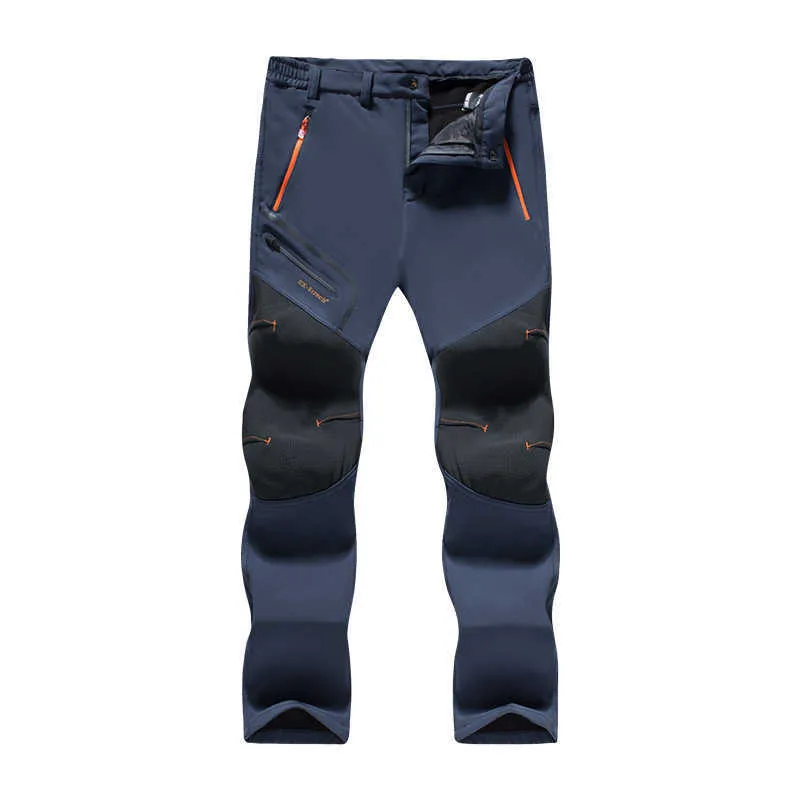 Hommes hiver polaire cargo pantalon tactique extérieur imperméable chaud surdimensionné plus taille respirant randonnée pantalon s 210715
