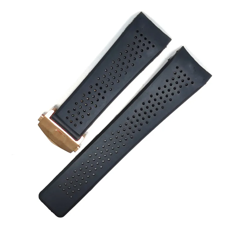Watch Band For TAG HEUER CARRERA Silicone Rubber Waterproof Men Women 22 24mm Strap Accessories Bracelet Belt232s