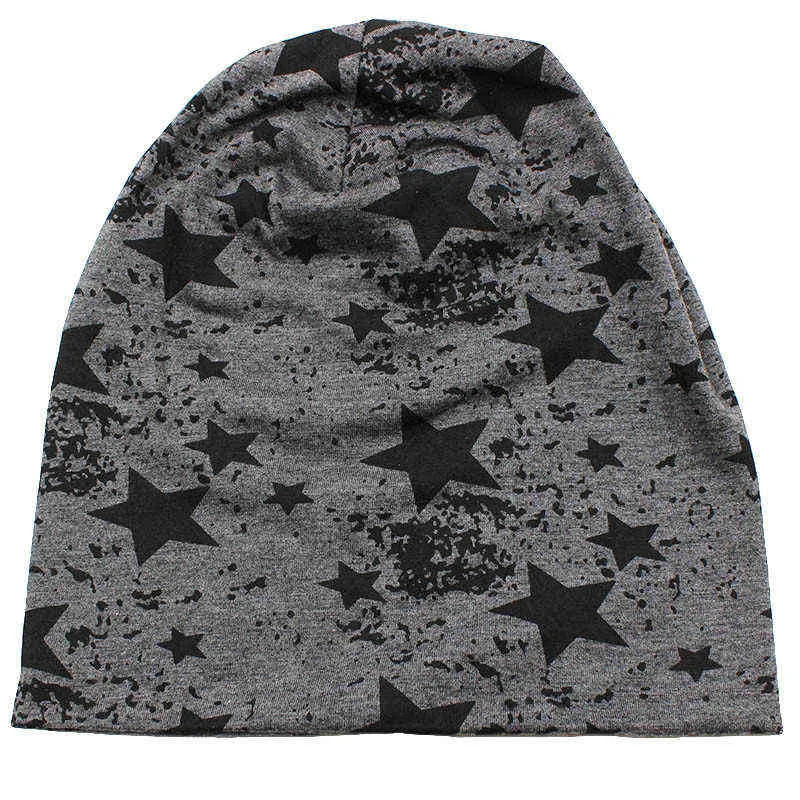 LOVINGSHA Marke Herbst Und Winter Hüte Für Frauen Sterne Design Damen Dünne Hut Skullies Und Mützen Männer Hut Unisex HT003 Y21111