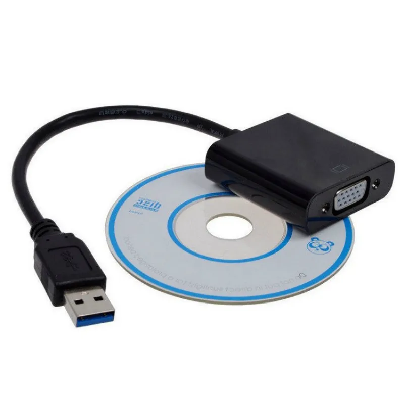 USB3.0 zu VGA Video Grafik Konverter Karte Display Externes Kabel 1080P Anschlüsse Adapter Für PC Laptop