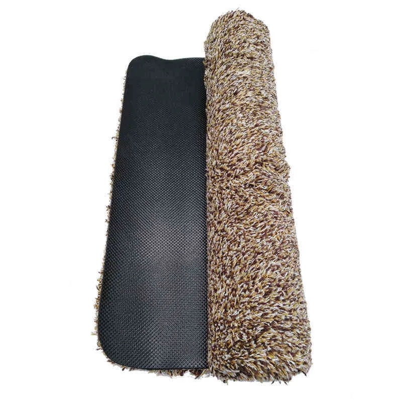 Intérieur Super Absorbe Paillasson Support en PVC Tapis de porte antidérapant pour petite porte d'entrée à l'intérieur du sol Tapis d'entrée en coton 211109