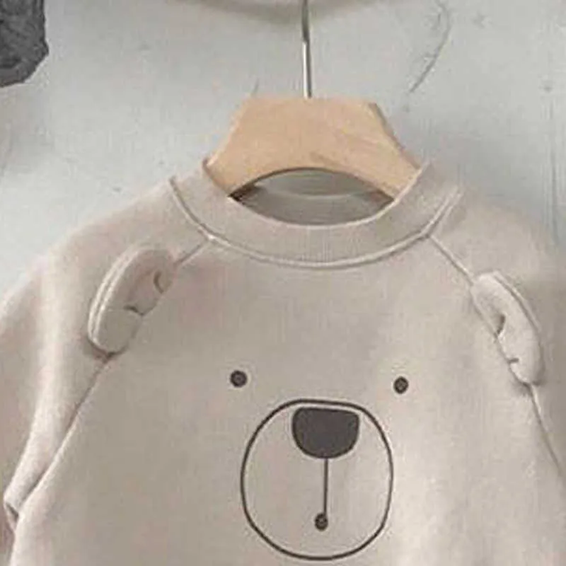 Bear Leader Spring Baby Cartoon Söt Rompers Mode Spädbarn Flickor Boys Kläder Full Sleeve Spädbarn Playsuit Borns Kostymer 210708