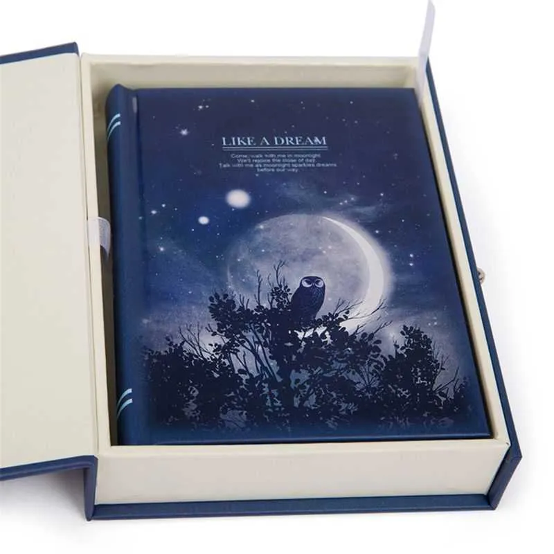 "Like a Dream" Diary with Lock Notebook Cute Functional Planner Book Dairy Drop 210611