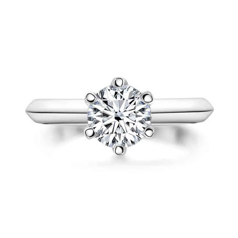 オヴァースパークリング2カラットレアルモアッサナイトの結婚指輪の女性18Kホワイトゴールドカラー100％925スターリングシルバーファインジュエリーギフト