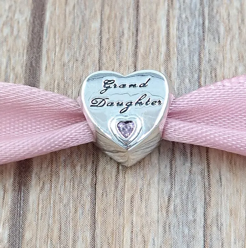 Charms für Schmuckherstellungsset „Enkelin's Love“ Pandora Silber Perlen Liebesarmbänder Damen Herren Armreif Kette Perlenanhänger Halskette Vater Geburtstagsgeschenk Z