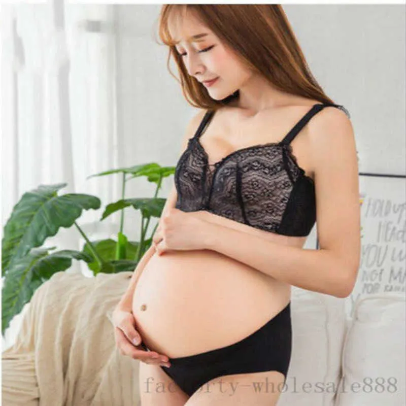 2020 gelatina de silicona falsa embarazada artificial bebé Bump prueba de vientre cuerpo completo Shapewear Bodyshaper cintura Shaper de talla grande