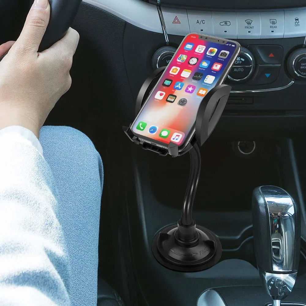 XMXCZKJ Cell Phone Universal Adjustable Gooseneck Cup Cradle Car Mount Smartphone Holder