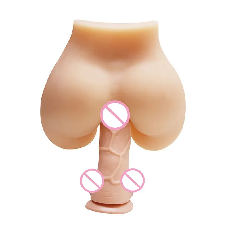 Meselo Silicone cul 3D réaliste vagin Anal Double canaux chatte serrée jouets pour hommes mâle masturbateur poupée produit sexuel Y03202056833