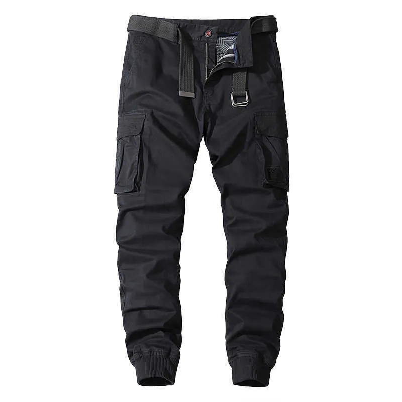 Multi-Pocket Casual Spodnie Mężczyźni Wojskowy Joggers Taktyczne Cargo Męskie Piesze wędrówki Trekking Spodnie dresowe Mężczyzna Hip Hop Bottom 210715