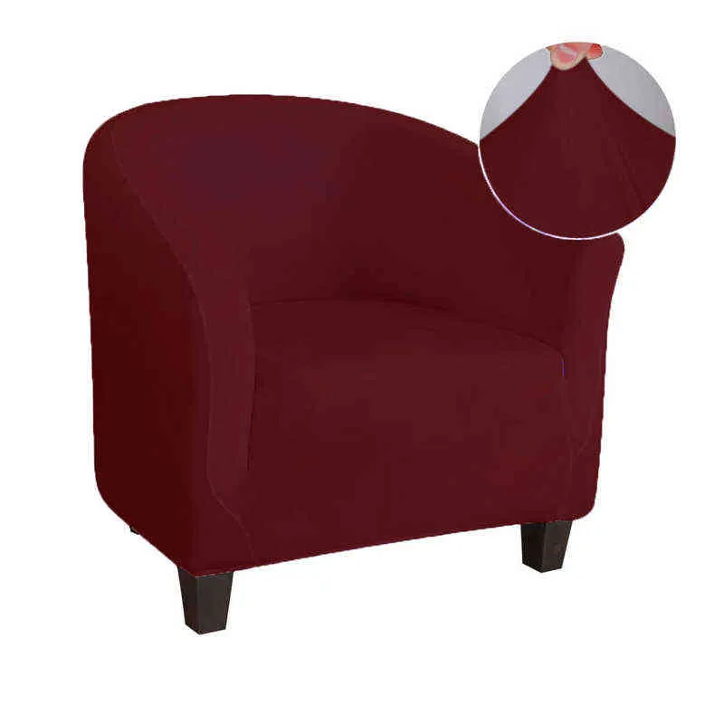 Club Chair Slipcover Stretch Chair Fauteuil Canapé Couverture Protecteur de meubles Couvertures de canapé souples avec fond élastique pour enfants 211102