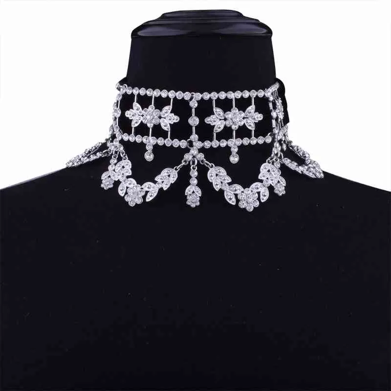 KMVEXO 2019 mode cristal strass tour de cou velours déclaration collier pour femmes Collares Chocker bijoux fête cadeau 185d