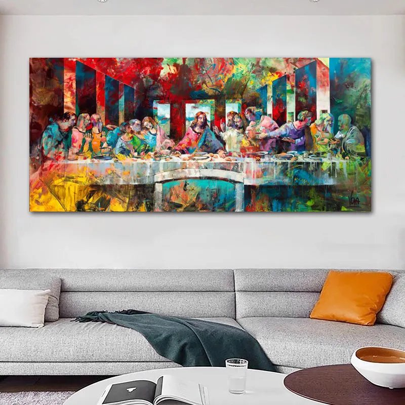 The Last Supper Canvas Prints Wandkunst Bilder Bilder für Wohnzimmer Wohnkultur Innen Dekorationen Abstrakte Porträt Berühmte Malerei