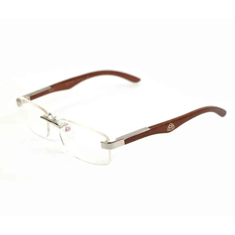 2024 Fashion Men's Luxury Diseñador de gafas de sol para mujeres Gafas ópticas Marco de búfalo Cuervo Clear Fiess Clear Frames Transparent Wooden Frames Completo de relleno