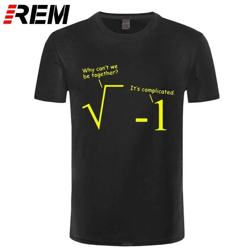 REM Summer Clothes For Men Funny T Shirts Geek Mathematics Joke Print T-Shirt Cotton Short Sleeve Hip Hop Tees Plus Size 210629