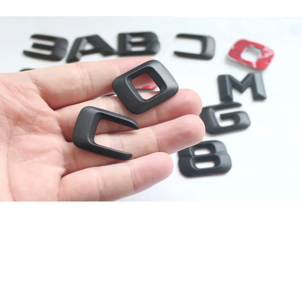 3D mattschwarzer Kofferraum-Buchstaben-Abzeichen-Emblem, Embleme, Abzeichen, Aufkleber für GLC43 GLC63 GLC63s V8 V12 BITURBO AMG 4MATIC6724202
