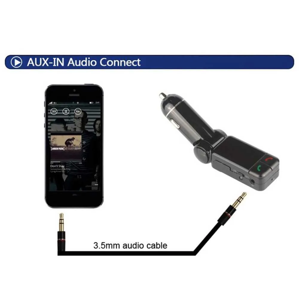 Samochód Najnowszy Bluetooth Universal Kit FM Wireless Audio Odbiornik Nadajnik MP3 Player Hands Darmowe USB Ładowarka Modulator Broadcast