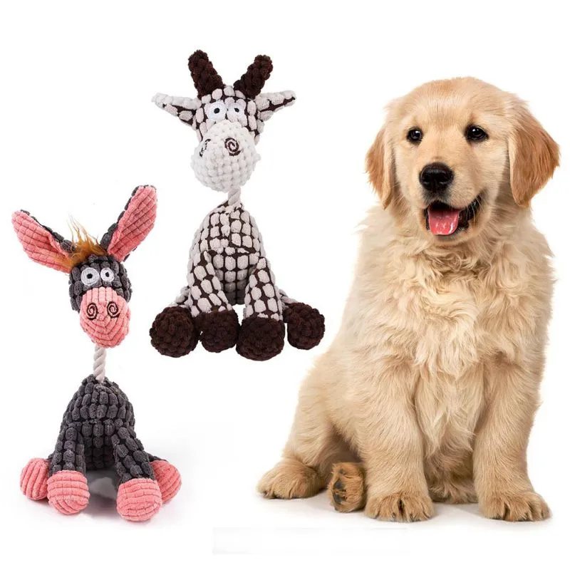 لعبة Pet Toy Toy Donkey على شكل Corduroy Tuy Toy for Dog Puppy speceaky plush bone molar toy pet supplies 49992616