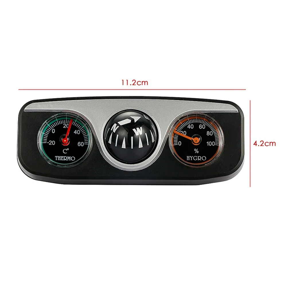 3 In 1 Fahrzeug Navigation Ball Kompass Thermometer Hygrometer Auto Innen Zubehör Auto Multifunktionale Reise Werkzeug