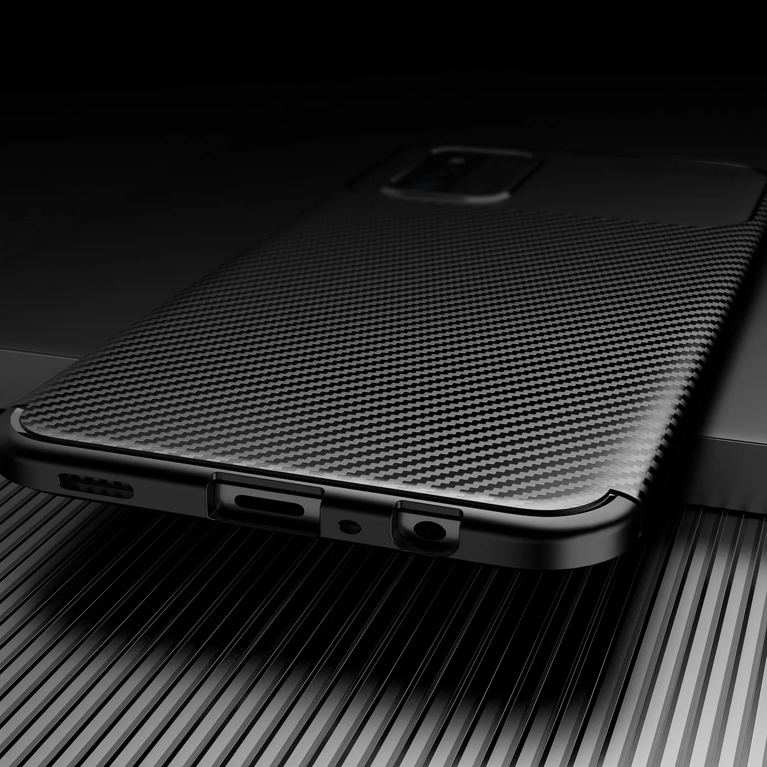 Luxe Koolstofvezel Schokdichte gevallen voor Samsung Galaxy F52 5G Zachte TPU Siliconen Bumper Beschermende Back Cover Capa Coque Fundas