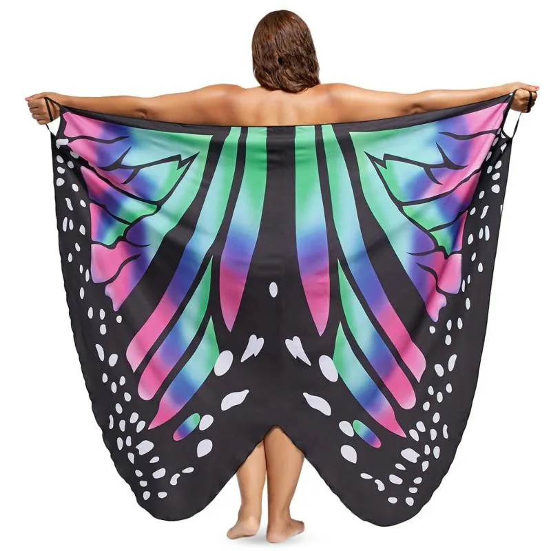 Wipalo femmes grande taille papillon Wrap couvrir robe aile plage grand 5XL décontracté dames Sarongs215d