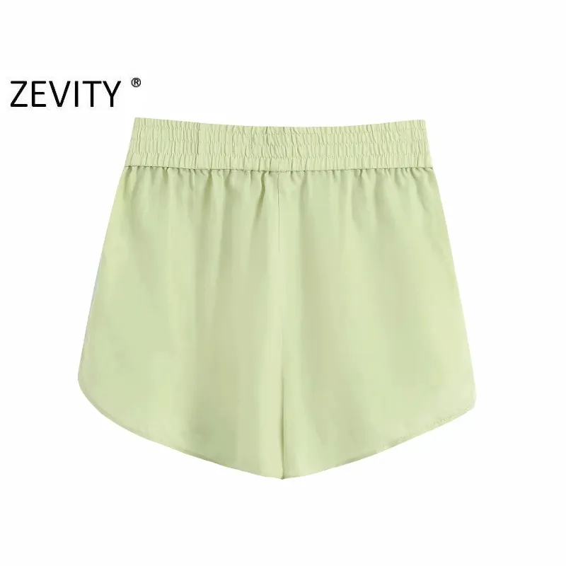 women fashion candy color casual Bermuda Shorts ladies summer chic elastic waist shorts pantalone cortos P887 210420