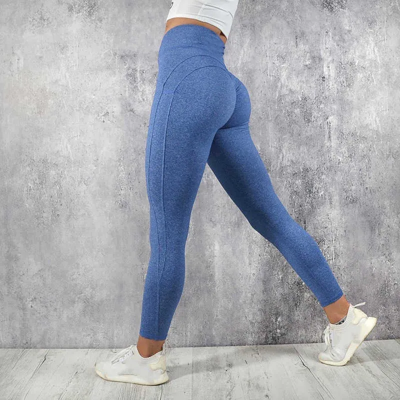 نيساج الأزياء اللياقة البدنية طماق النساء عالية الخصر تجريب leggins عارضة النساء السراويل موهير الصلبة المرقعة طماق 210928