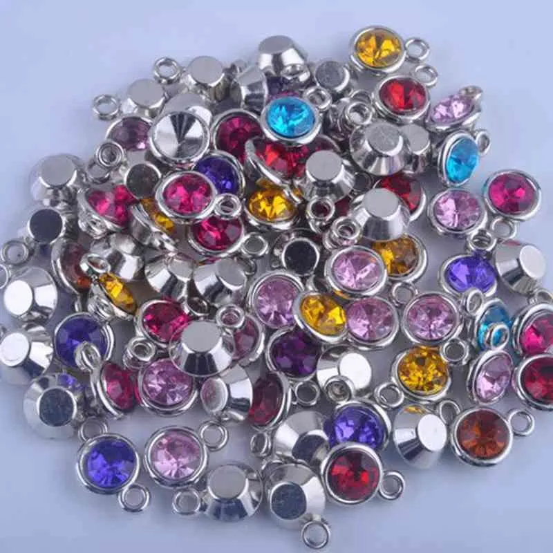 150 stks/partij gemengde Geboortesteen bedels 11mm Acryl voor Diy Ketting en Armband