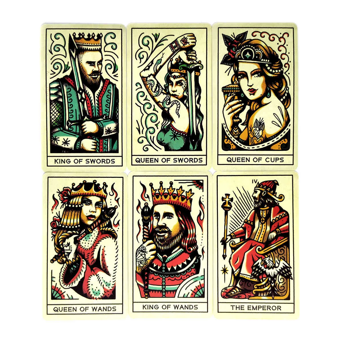 Tatouage Tarot Cartes Mystical Guidance Divination Entertainment Party Jeu de société Guide PDF Prend en charge la vente en gros 78 feuilles / boîte