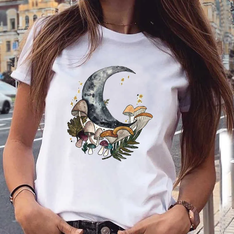 Women Graphic Sunflower Floral Cute Summer Spring 90s Casual Fashion Aesthetic Print Female Clothes Tops Tees Tshirt T-Shirt X0527