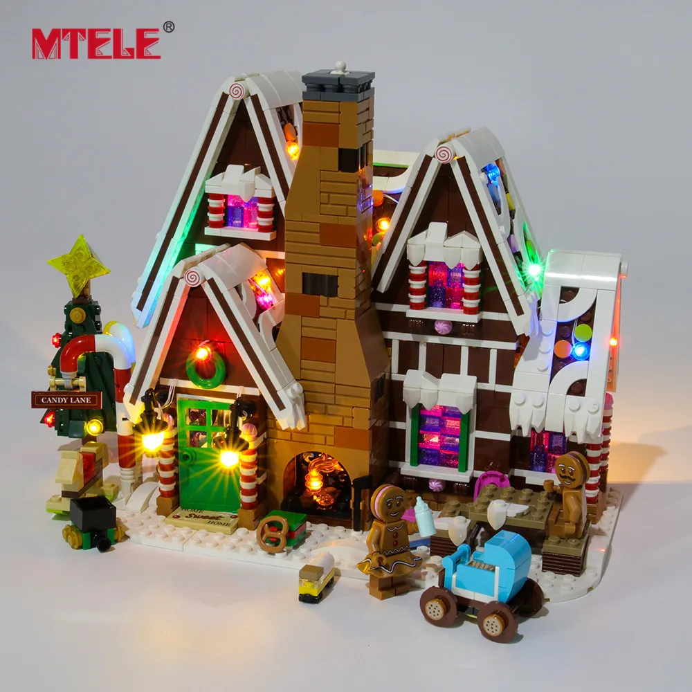 Kit d'éclairage LED de marque MTELE pour maison en pain d'épice créateur 10267 X0503