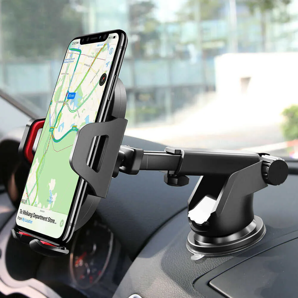 حامل هاتف Sucker Car Mount Stand GPS Telefon Mobile Cell Support for iPhone 12 11 Pro Max X 7 8 Plus Xiaomi Redmi Huawei335p