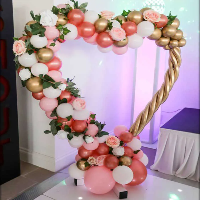 Cornice ad arco a palloncino a forma di cuore Decorazioni di fidanzamento di nozze Palloncini Anello a corona la decorazione della doccia nuziale di San Valentino 210626