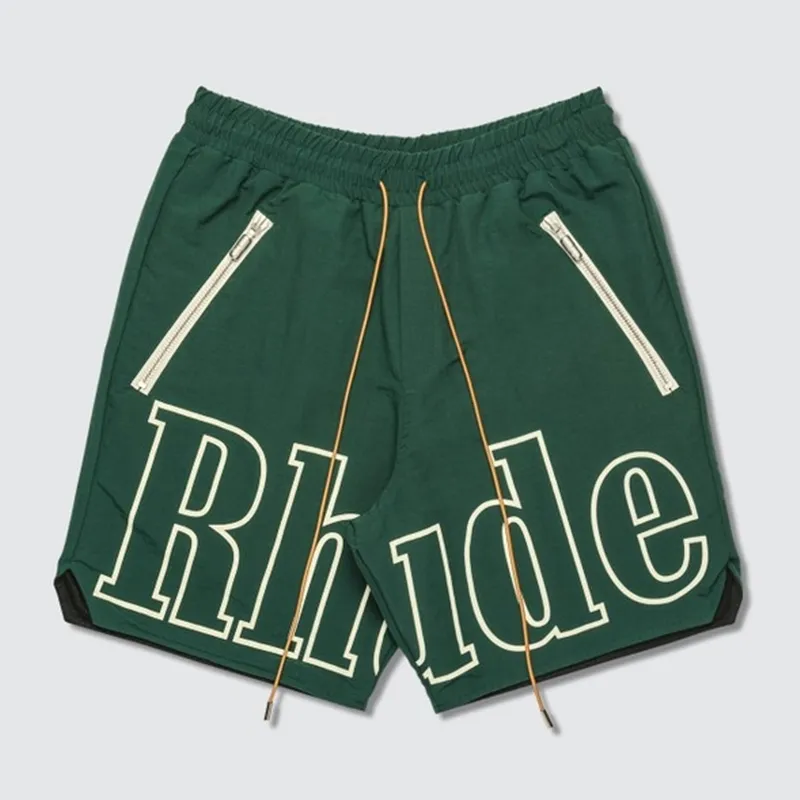 2023 RH Rhude Designer Shorts Hommes Mode Pantalons de plage Sports Fitness Luxe Short de haute qualité Casual Short en maille polyvalente e219M